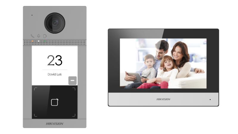 Kit de video portero Hikvision: estación de puerta y monitor táctil